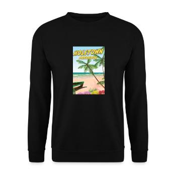 Holetown Barbade - Sweat-shirt Unisexe - noir - Devant - Alina (178cm) & Michal (187cm)