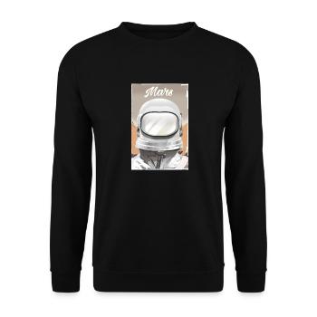 Mars Explorer Astronaut - Unisex Pullover - Schwarz - Vorne - Alina (178cm) & Michal (187cm)
