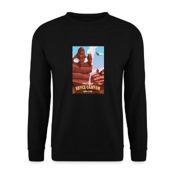 Bryce canyon Utah affiche de voyage - Sweat-shirt Unisexe - noir - Devant - Alina (178cm) & Michal (187cm)