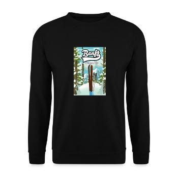 Affiche de voyage Banff Canada - Sweat-shirt Unisexe - noir - Devant - Alina (178cm) & Michal (187cm)