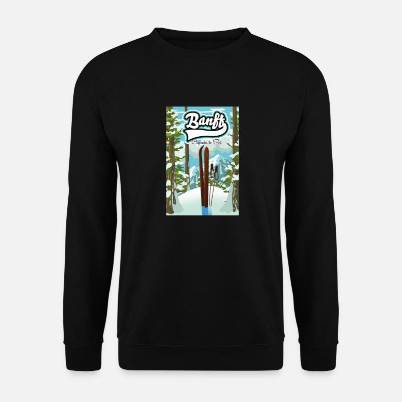 Banff Kanada Reiseplakat - Unisex Pullover - Schwarz