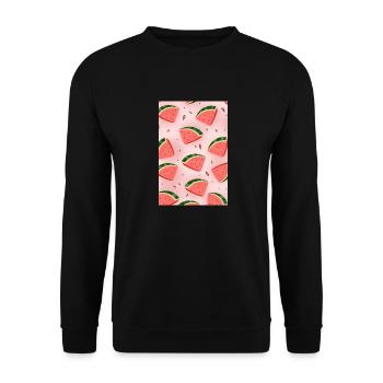 Watermelon slices - Unisex Sweatshirt - black - Front - Alina (178cm) & Michal (187cm)