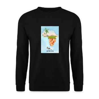 Karte von Afrika - Unisex Pullover - Schwarz - Vorne - Alina (178cm) & Michal (187cm)