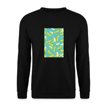 Banana pattern - Unisex Sweatshirt - black - Front - Alina (178cm) & Michal (187cm)