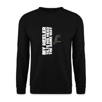 Australian Cattle Dog Red Blue Heeler - Unisex Sweatshirt - black - Front - Alina (178cm) & Michal (187cm)