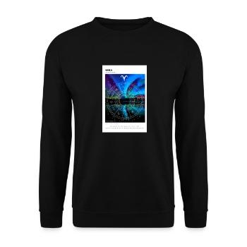 Astrology sign - Aries - Unisex Sweatshirt - black - Front - Alina (178cm) & Michal (187cm)