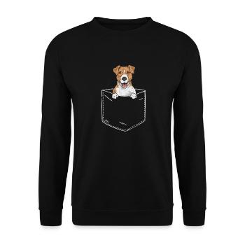 Jack Russell Terrier - Sweat-shirt Unisexe - noir - Devant - Alina (178cm) & Michal (187cm)
