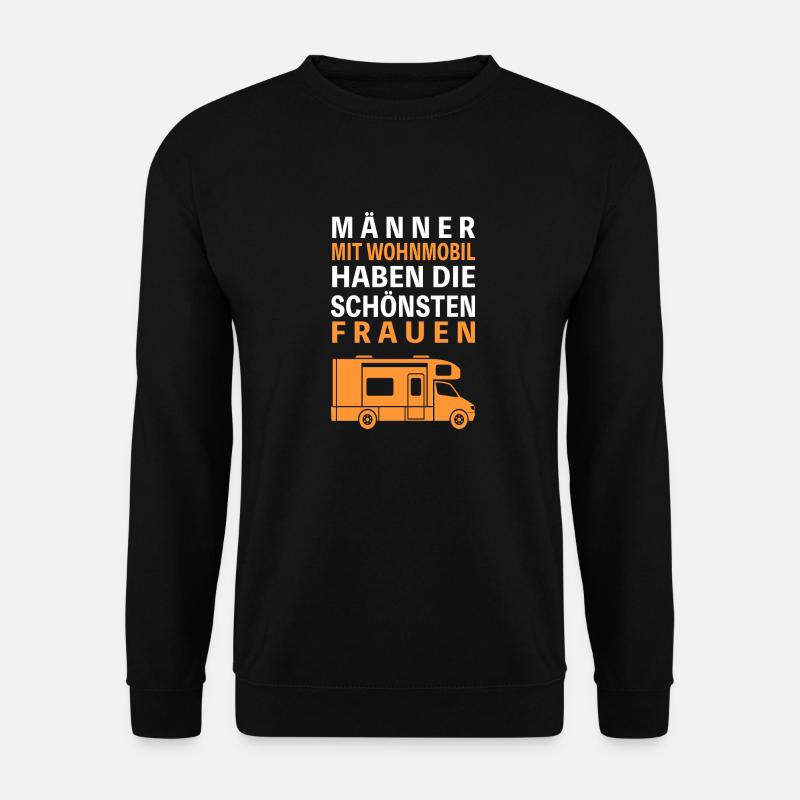 Camping Wohnmobil lustiger Spruch - Unisex Pullover - Schwarz