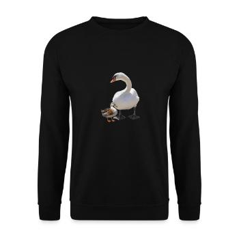 Cygne - Sweat-shirt Unisexe - noir - Devant - Alina (178cm) & Michal (187cm)