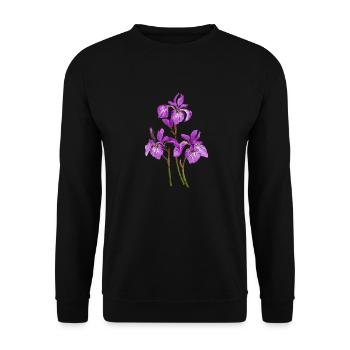 Flowers - Unisex Sweatshirt - black - Front - Alina (178cm) & Michal (187cm)