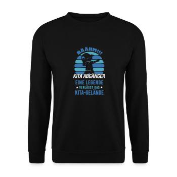 Kitaabsolvent Kitaabgänger Kindergarten Abschied - Unisex Pullover - Schwarz - Vorne - Alina (178cm) & Michal (187cm)