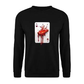 Bloody poker card - Unisex Sweatshirt - black - Front - Alina (178cm) & Michal (187cm)