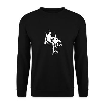 dragon7 blanc - Sweat-shirt Unisexe - noir - Devant - Alina (178cm) & Michal (187cm)