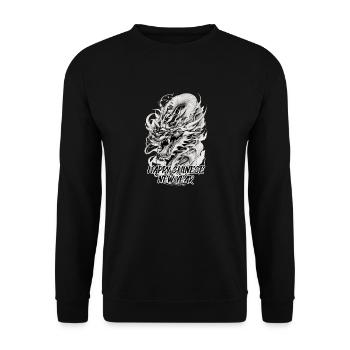 Chinesisches Neujahr Drache China Asian I Geschenk - Unisex Pullover - Schwarz - Vorne - Alina (178cm) & Michal (187cm)