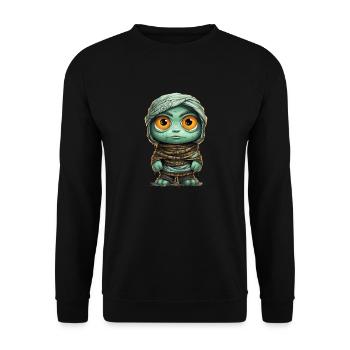 Halloween Spooky Cartoon Mummy - Sweat-shirt Unisexe - noir - Devant - Alina (178cm) & Michal (187cm)