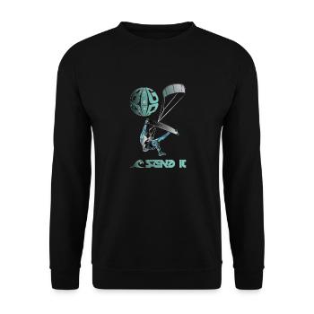 Kiter SEND IT - Unisex Sweatshirt - black - Front - Alina (178cm) & Michal (187cm)