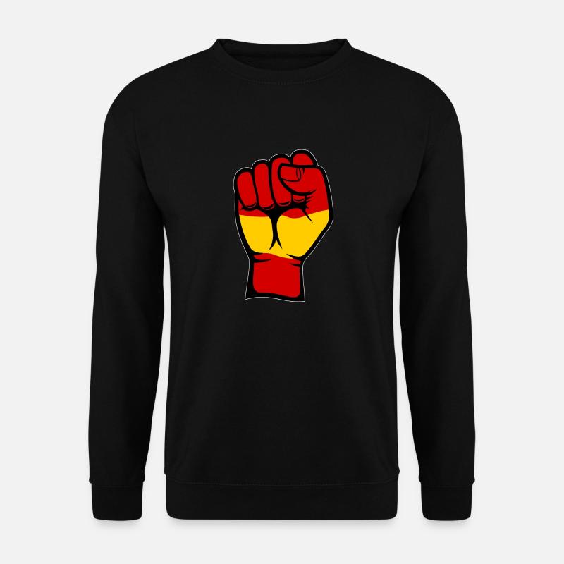 Spanien Flagge Faust Hand Symbol - Unisex Pullover - Schwarz