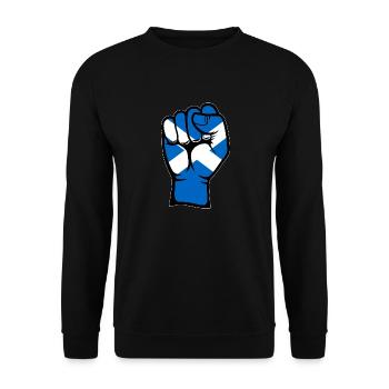 Drapeau de l’Ecosse poing main utilisé symbole - Sweat-shirt Unisexe - noir - Devant - Alina (178cm) & Michal (187cm)