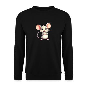Maus - Unisex Pullover - Schwarz - Vorne - Alina (178cm) & Michal (187cm)