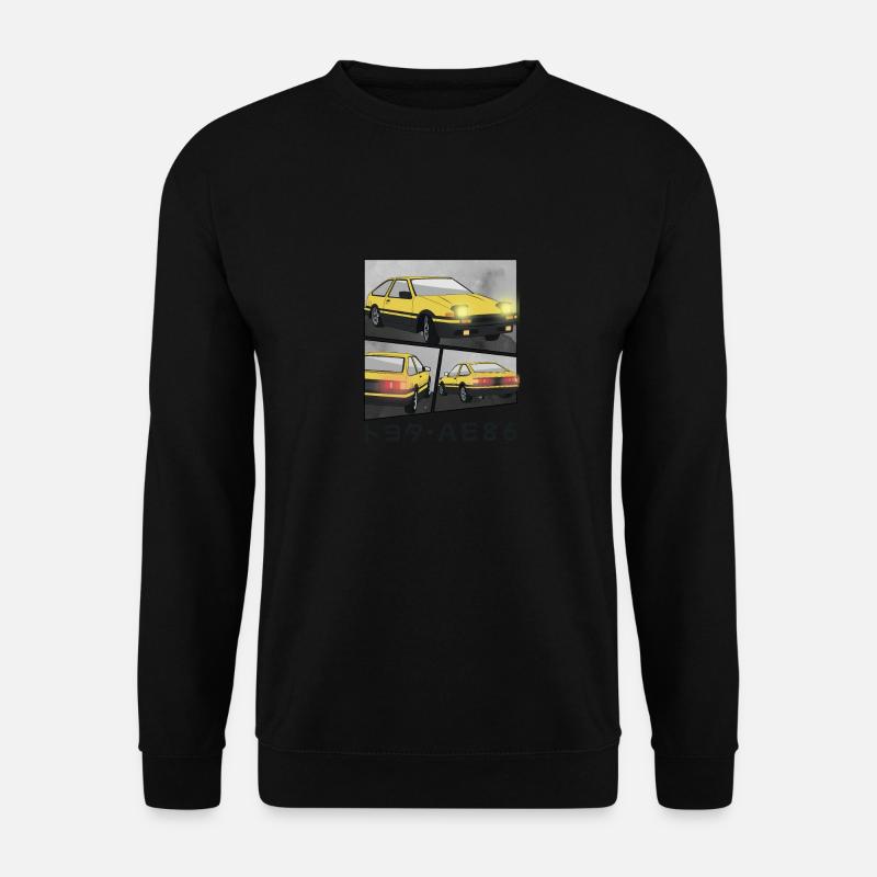 SUNBURST CAR COMIC / POP UP HEADLIGHTS HATCHBACK - Unisex Pullover - Schwarz
