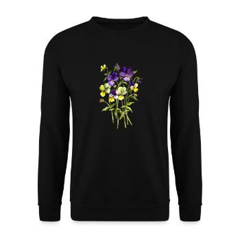 Fleur - Sweat-shirt Unisexe - noir - Devant - Alina (178cm) & Michal (187cm)