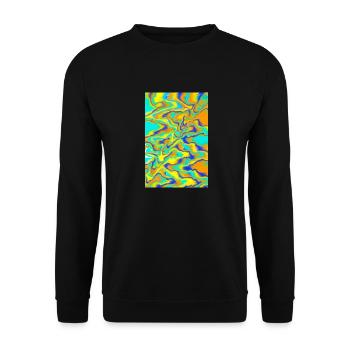 Abstrakt Kunst - Unisex Pullover - Schwarz - Vorne - Alina (178cm) & Michal (187cm)