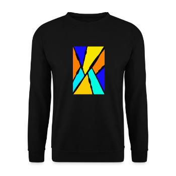Abstrakte Kunst - Unisex Pullover - Schwarz - Vorne - Alina (178cm) & Michal (187cm)