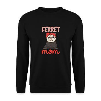 Ferret Owner Ferret - Unisex Sweatshirt - black - Front - Alina (178cm) & Michal (187cm)
