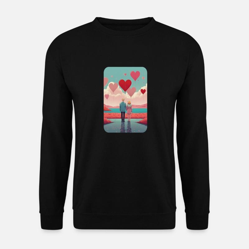 Couple à la Saint-Valentin - Sweat-shirt Unisexe - noir