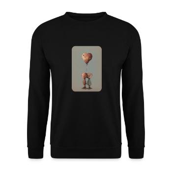 Paar verliebt sich - Unisex Pullover - Schwarz - Vorne - Alina (178cm) & Michal (187cm)