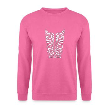 Maori Brust Logo 111 Weiß - Unisex Pullover - Pink - Vorne