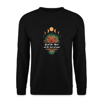 Mandala de Bouddha - Calmer l’ et l’âme - Sweat-shirt Unisexe - noir - Devant - Alina (178cm) & Michal (187cm)