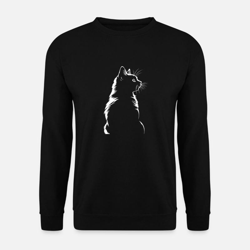 Cat, Cat Motif - Unisex Sweatshirt - black