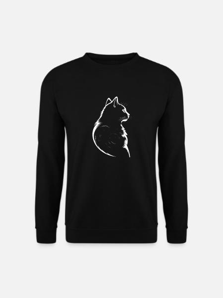 Cat, Cat Motif - Unisex Sweatshirt - black