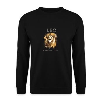 Zodiac Horoscope Astrology Constellations Leo - Unisex Pullover - Schwarz - Vorne - Alina (178cm) & Michal (187cm)