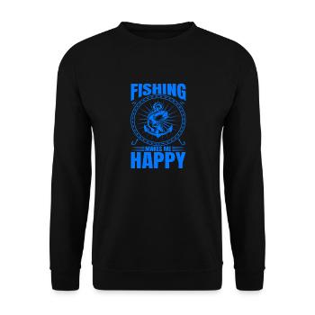 fisch, fisch, angeln, see, meer, angeln, fauna, exotisch - Unisex Pullover - Schwarz - Vorne - Alina (178cm) & Michal (187cm)