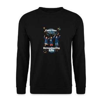 Mom Dad Teacher Homeschool Student Love Education - Unisex Sweatshirt - black - Front - Alina (178cm) & Michal (187cm)