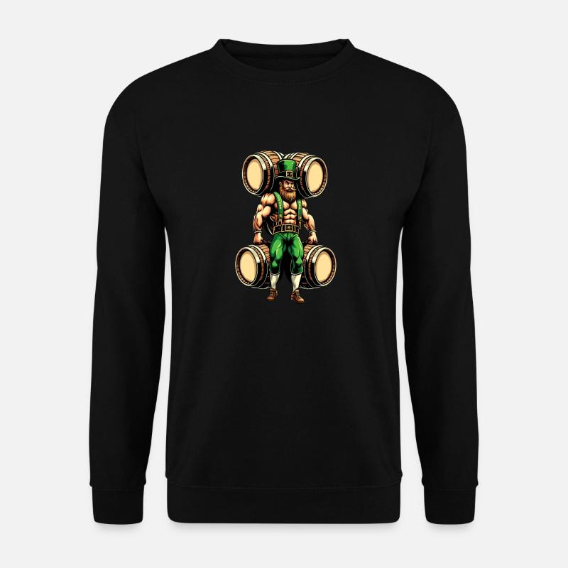 Strong Leprechaun (Irish Leprechaun) - Unisex Sweatshirt - black