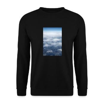 Cloud Formations and the alps near the Zugspitze - Unisex Sweatshirt - black - Front - Alina (178cm) & Michal (187cm)