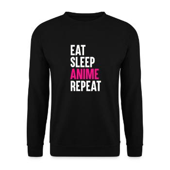 Anime Cosplay Kawaii Japan Anime - Unisex Pullover - Schwarz - Vorne - Alina (178cm) & Michal (187cm)