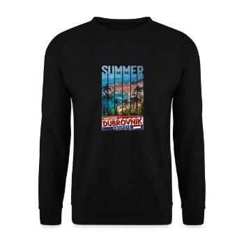 Croatie Croatie Voyage d’été Croatie Dubrovnik - Sweat-shirt Unisexe - noir - Devant - Alina (178cm) & Michal (187cm)