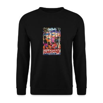 Croatie Croatie Voyage d’été Croatie Dubrovnik - Sweat-shirt Unisexe - noir - Devant - Alina (178cm) & Michal (187cm)