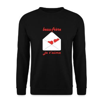 Brother-in-law I love you - Unisex Sweatshirt - black - Front - Alina (178cm) & Michal (187cm)