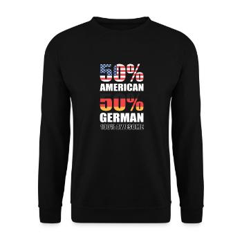American German - Unisex Sweatshirt - black - Front - Alina (178cm) & Michal (187cm)