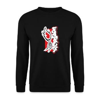 Frankfurt Pyro - Unisex Pullover - Schwarz - Vorne - Alina (178cm) & Michal (187cm)