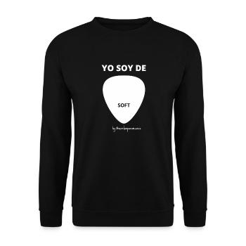 I am from PÚA SOFT - Unisex Sweatshirt - black - Front - Alina (178cm) & Michal (187cm)