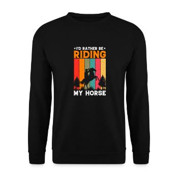 Horse Lover Équitation Chevaux - Sweat-shirt Unisexe - noir - Devant - Alina (178cm) & Michal (187cm)
