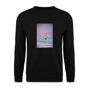 Abenteuer Arktis - Kinder erkunden das - Unisex Pullover - Schwarz - Vorne - Alina (178cm) & Michal (187cm)