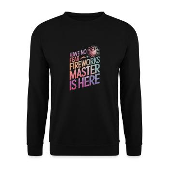 Pyrotechniker Feuerwerk Pyrotechnik - Unisex Pullover - Schwarz - Vorne - Alina (178cm) & Michal (187cm)