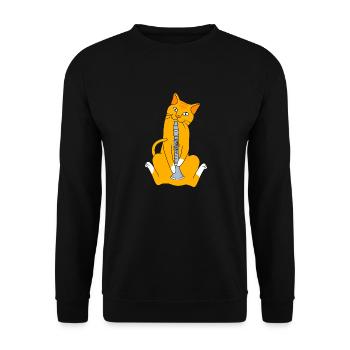 Clarinet - Unisex Sweatshirt - black - Front - Alina (178cm) & Michal (187cm)